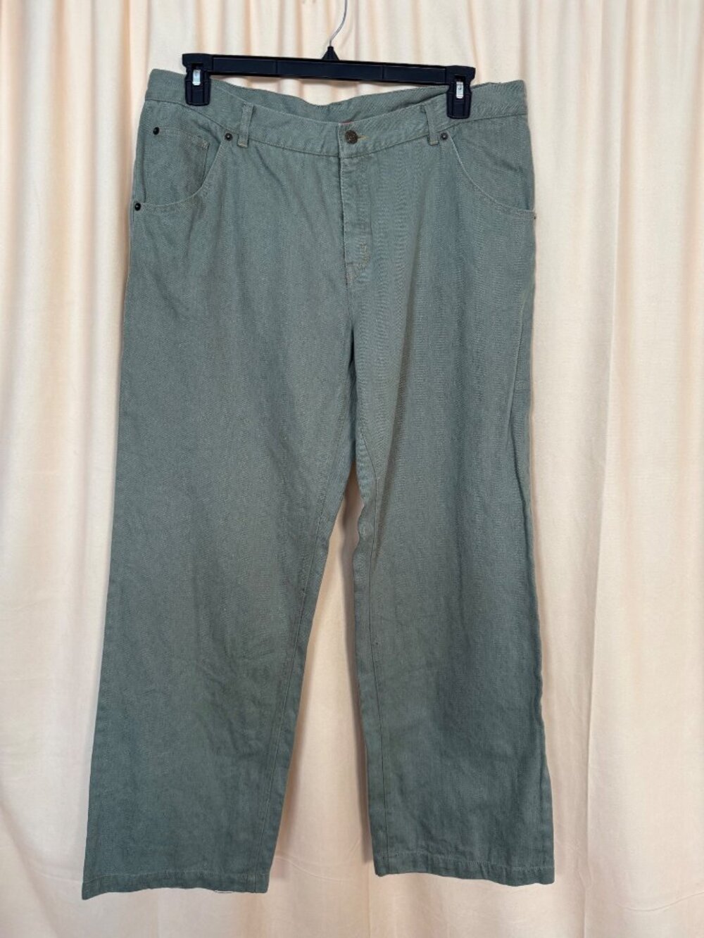 Satori Movement Hemp & Organic Cotton Wide-Leg Pants Green Size 38